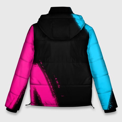 Мужская зимняя куртка 3D The Sims Neon Gradient, цвет черный - фото 2