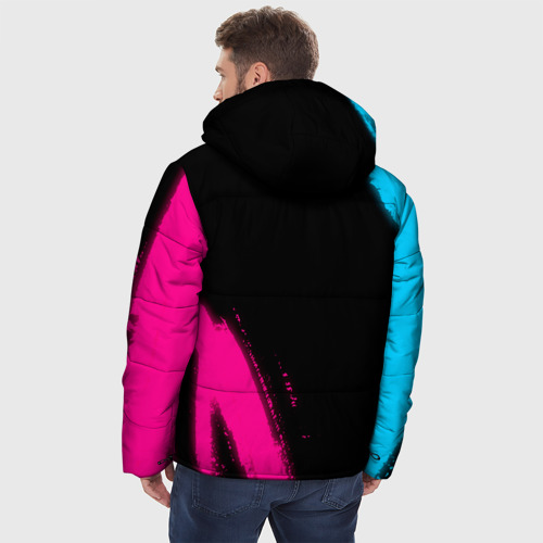 Мужская зимняя куртка 3D The Sims Neon Gradient, цвет черный - фото 4