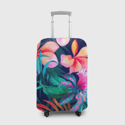 Чехол для чемодана 3D Яркие тропические цветы