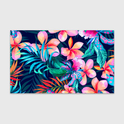 Бумага для упаковки 3D Яркие тропические цветы