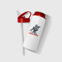 Бутылка для воды с трубочкой Райден из Metal Gear Rising с мечом - фото 2