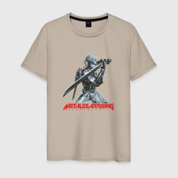 Мужская футболка хлопок Райден из Metal Gear Rising с мечом