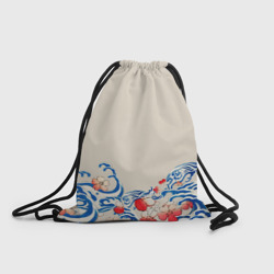 Рюкзак-мешок 3D Японский орнамент волн