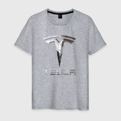 Tesla Logo Тесла Логотип – Мужская футболка хлопок с принтом купить со скидкой в -20%