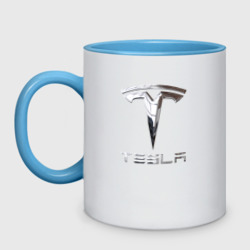 Кружка двухцветная Tesla Logo Тесла Логотип