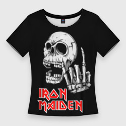 Женская футболка 3D Slim Iron Maiden Череп