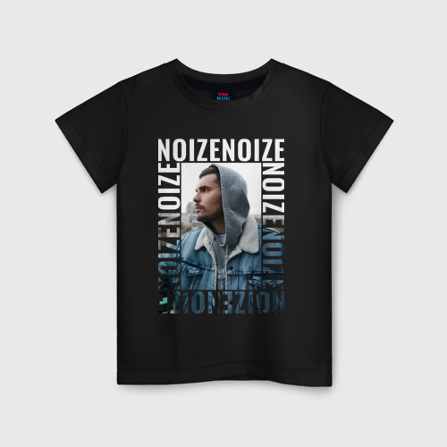 Детская футболка хлопок Noize MC Портрет, цвет черный
