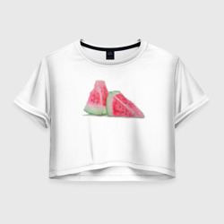 Дольки арбуза – Женская футболка Crop-top 3D с принтом купить