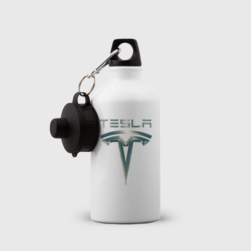 Бутылка спортивная Tesla Logo Тесла Логотип Карбон - фото 3