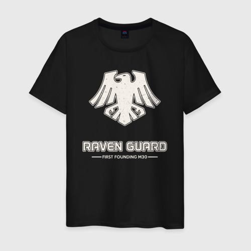 Мужская футболка хлопок Гвардия ворона лого винтаж, цвет черный