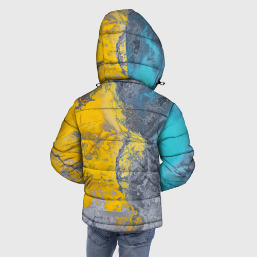 Зимняя куртка для мальчиков 3D Извержение Красок, цвет черный - фото 4