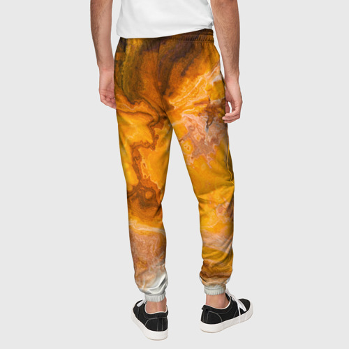 Мужские брюки 3D с принтом Смерч Красок, вид сзади #2