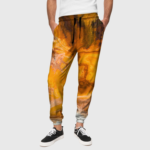 Мужские брюки 3D с принтом Смерч Красок, вид сбоку #3