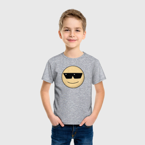 Детская футболка хлопок с принтом Крутой Дурак, фото на моделе #1