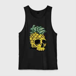 Мужская майка хлопок Череп-ананас Лето