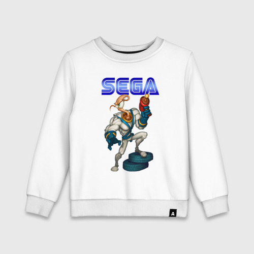 Детский свитшот хлопок Sega - Jim, цвет белый