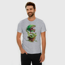 Мужская футболка хлопок Slim Plant - Piranha - фото 2