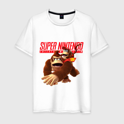 Мужская футболка из хлопка с принтом Nintendo - DK, вид спереди №1