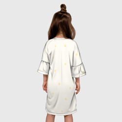 Платье с принтом Маленькая Балерина для мужчины, вид на модели сзади №2. Цвет основы: белый