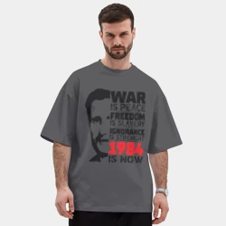 Мужская футболка Oversize хлопок premium Джордж Оруэлл 1984 - фото 2