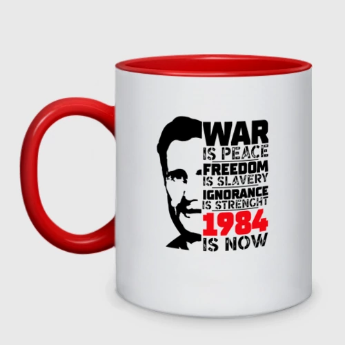 Кружка двухцветная Джордж Оруэлл 1984