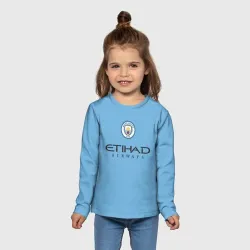 Детский лонгслив 3D Erling Haaland Manchester Сity Эрлинг Холанд Манчестер Сити - фото 2