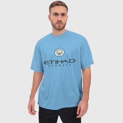 Мужская футболка oversize 3D Erling Haaland Manchester Сity Эрлинг Холанд Манчестер Сити - фото 2