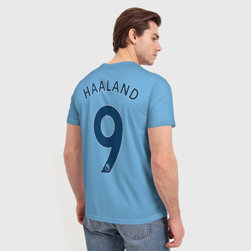Мужская футболка 3D Erling Haaland Manchester Сity Эрлинг Холанд Манчестер Сити, цвет 3D печать - фото 4