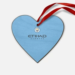 Деревянная игрушка Сердце Erling Haaland Manchester Сity Эрлинг Холанд Манчестер Сити