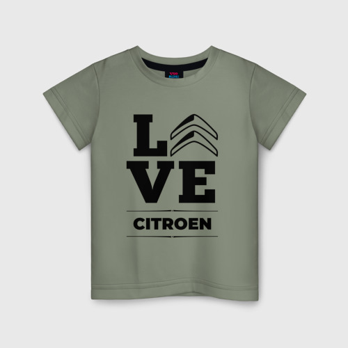 Детская футболка хлопок Citroen Love Classic, цвет авокадо