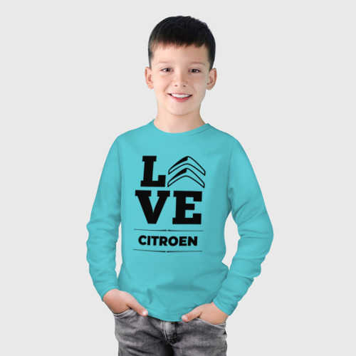 Детский лонгслив хлопок Citroen Love Classic, цвет бирюзовый - фото 3