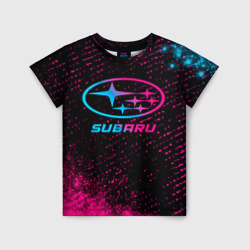 Детская футболка 3D Subaru Neon Gradient FS