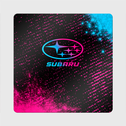 Магнит виниловый Квадрат Subaru Neon Gradient FS