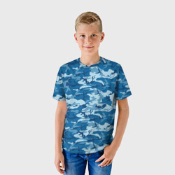 Детская футболка 3D Камуфляж морской - фото 2