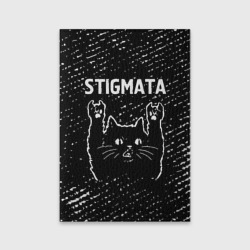 Обложка для паспорта матовая кожа Группа Stigmata и Рок Кот