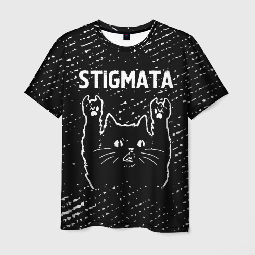 Мужская футболка 3D Группа Stigmata и Рок Кот, цвет 3D печать