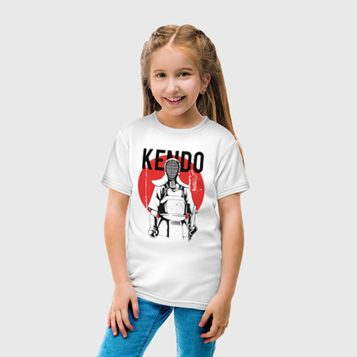 Детская футболка хлопок с принтом Kendo, вид сбоку #3