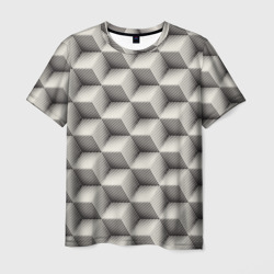 3D Куб Оптическая иллюзия Cube – Мужская футболка 3D с принтом купить со скидкой в -26%