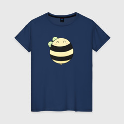 Женская футболка хлопок Круглая маленькая пчелка