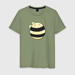 Мужская футболка хлопок Круглая маленькая пчелка