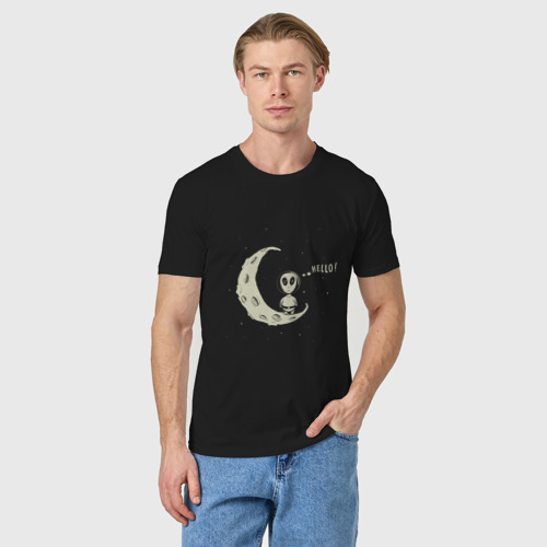 Мужская футболка хлопок Hello Moon, цвет черный - фото 3
