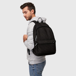 Рюкзак с принтом Текстурированный угольно-черный для любого человека, вид спереди №2. Цвет основы: белый