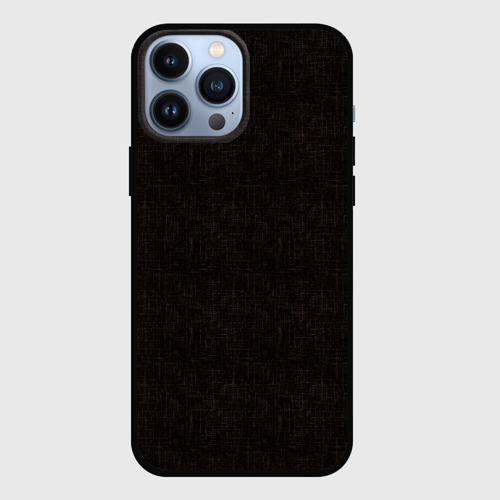 Чехол для iPhone 13 Pro Max с принтом Текстурированный угольно-черный, вид спереди #2
