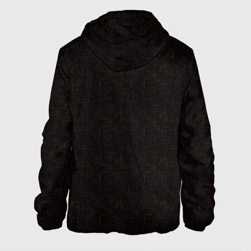 Мужская куртка 3D с принтом Текстурированный угольно-черный, вид сзади #1