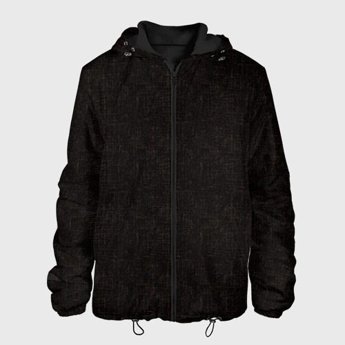 Мужская куртка 3D с принтом Текстурированный угольно-черный, вид спереди #2