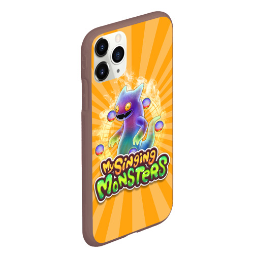 Чехол для iPhone 11 Pro Max матовый My Singing Monsters Вужас, цвет коричневый - фото 3