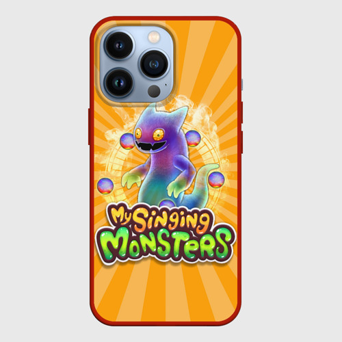 Чехол для iPhone 13 Pro My Singing Monsters Вужас, цвет красный