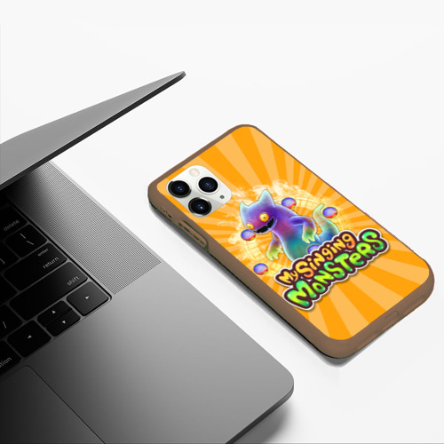 Чехол для iPhone 11 Pro Max матовый My Singing Monsters Вужас, цвет коричневый - фото 5