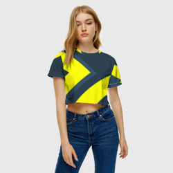 Женская футболка Crop-top 3D Геометрическая Стрелка - фото 2