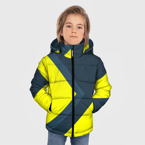Зимняя куртка для мальчиков 3D Геометрическая Стрелка, цвет черный - фото 3